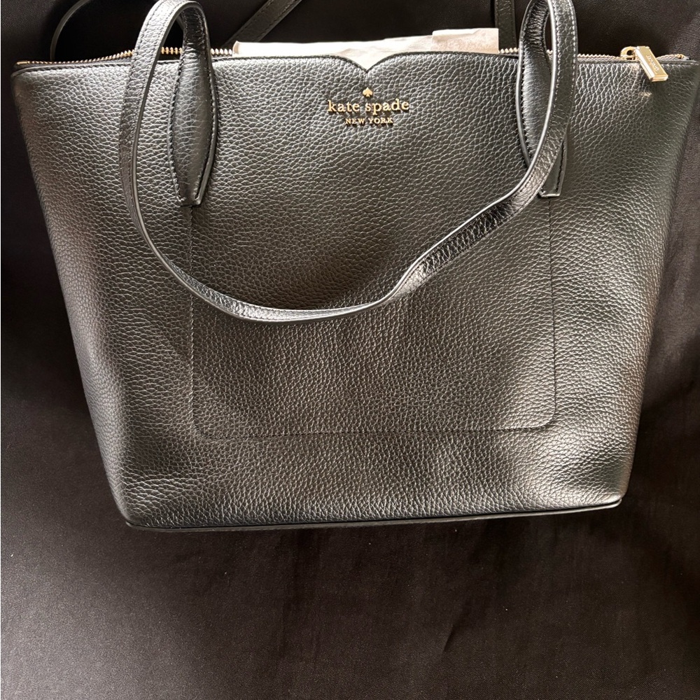 Kate Spade Black Harlow Leather Tote Bag NEW